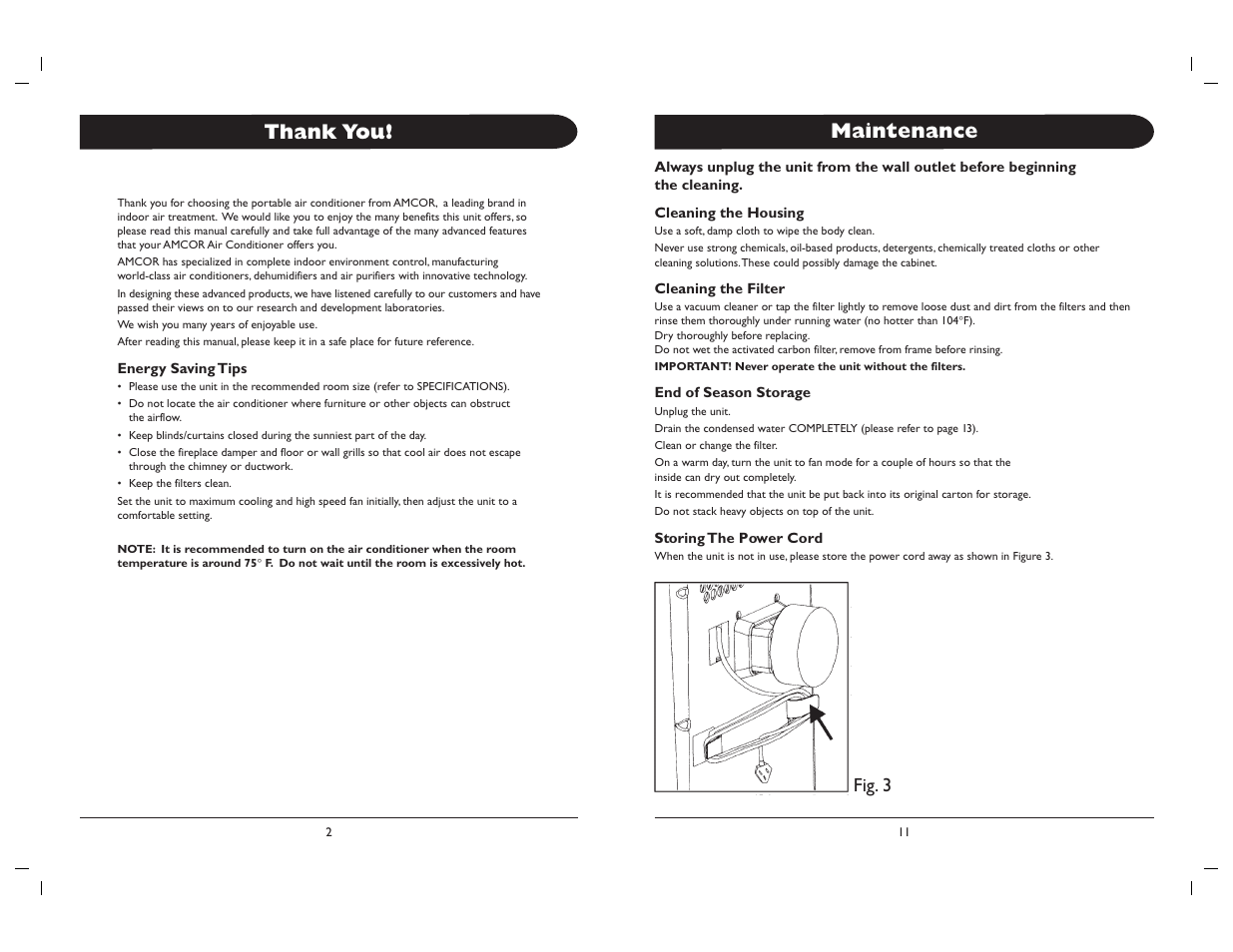 Maintenance, Fig. 3 | Amcor ALD-1 2 User Manual | Page 7 / 8