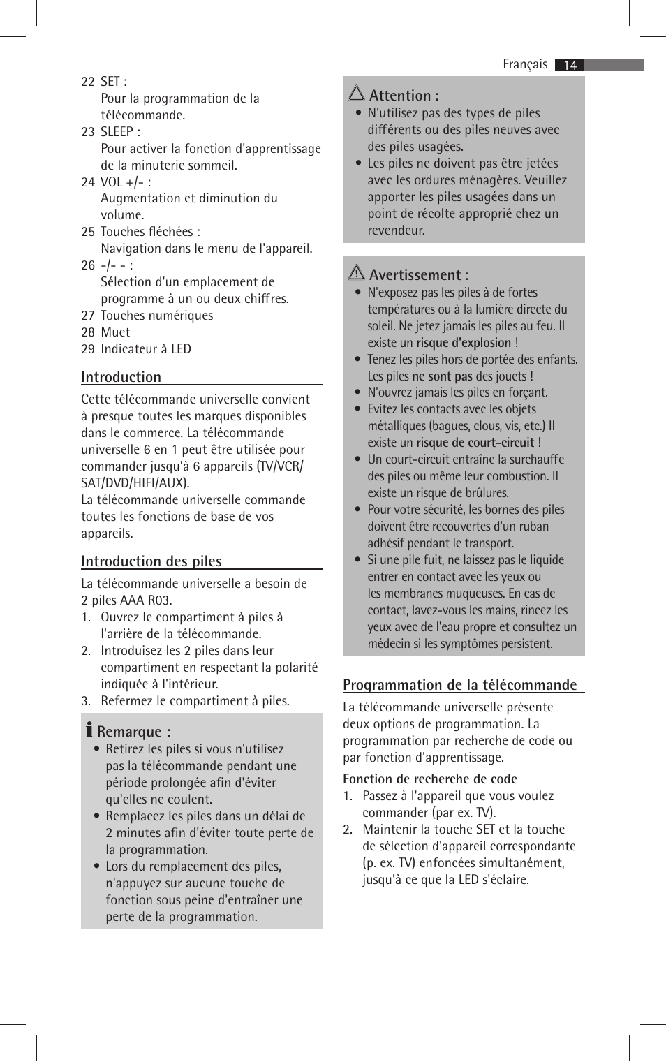 AEG RC 4001 User Manual | Page 12 / 50