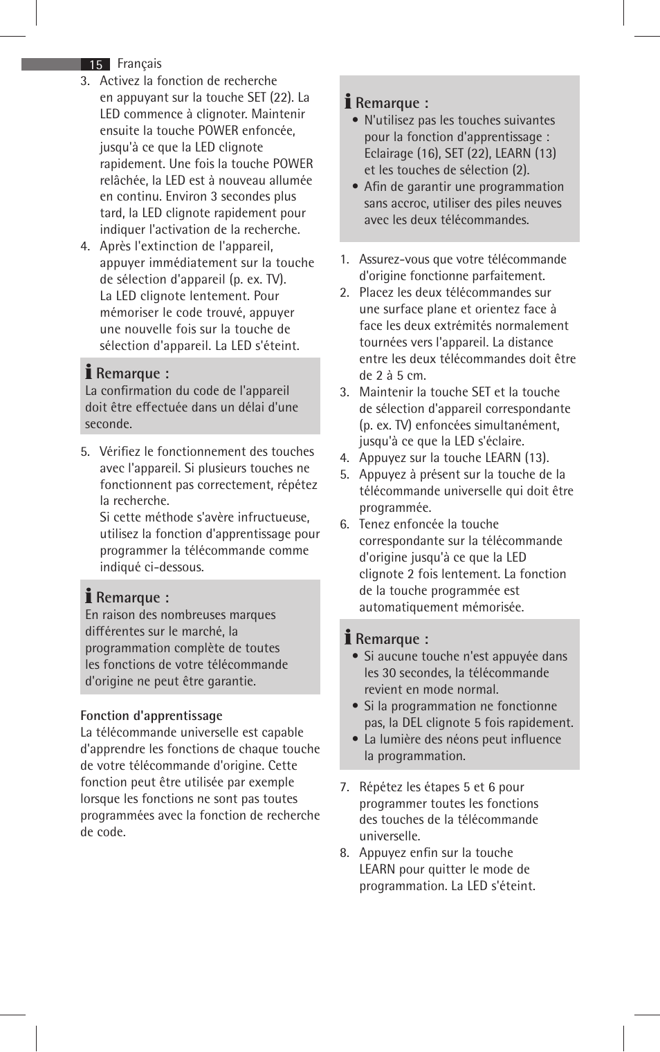 AEG RC 4001 User Manual | Page 13 / 50