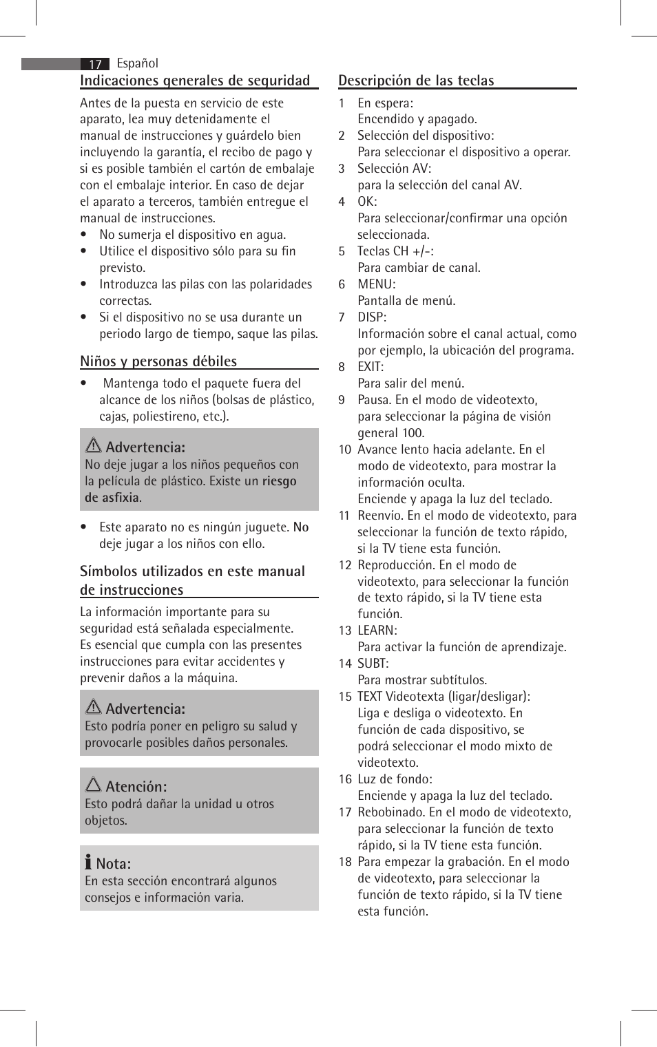 AEG RC 4001 User Manual | Page 15 / 50