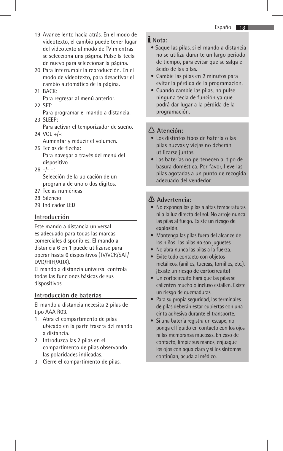 AEG RC 4001 User Manual | Page 16 / 50