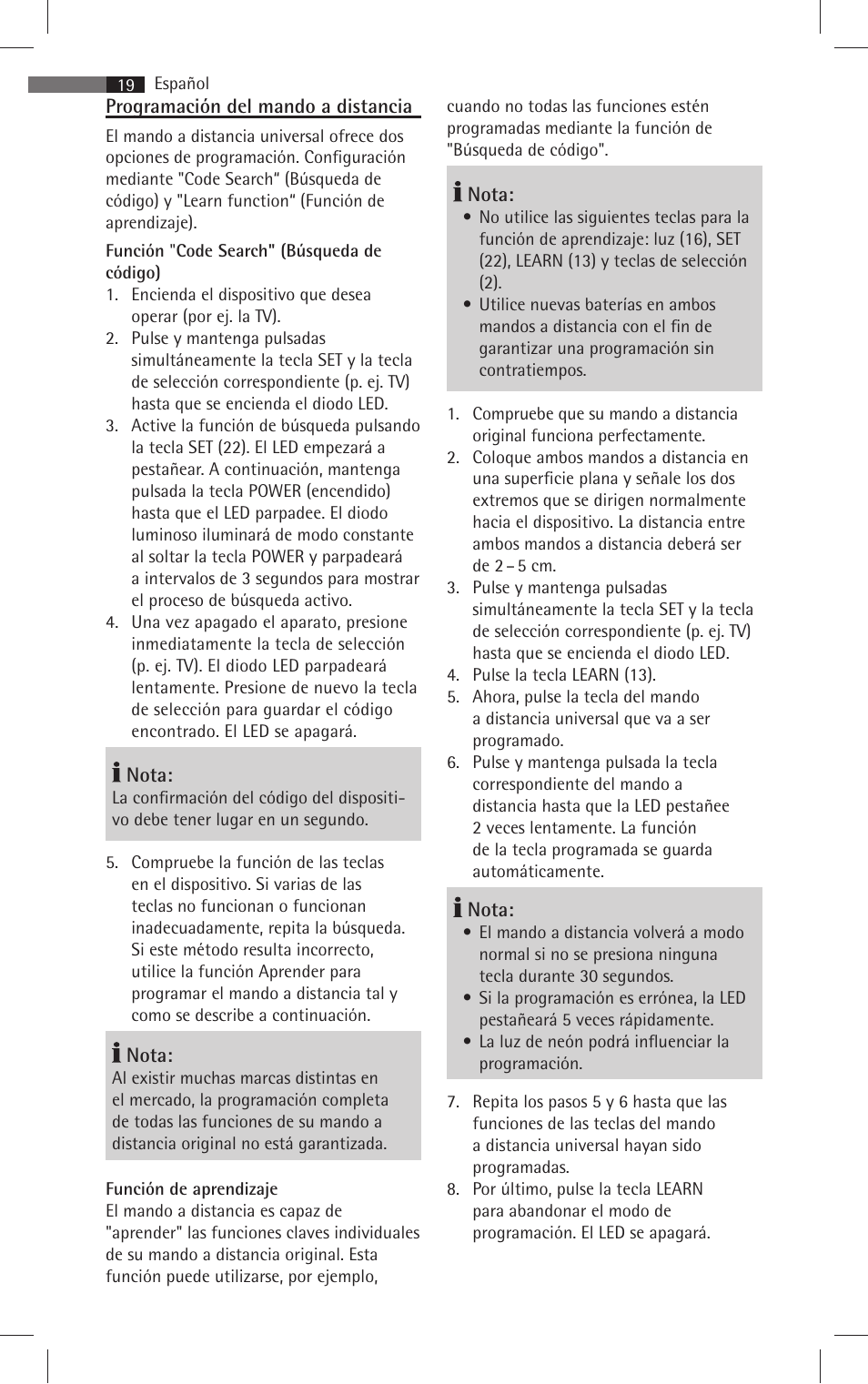 AEG RC 4001 User Manual | Page 17 / 50