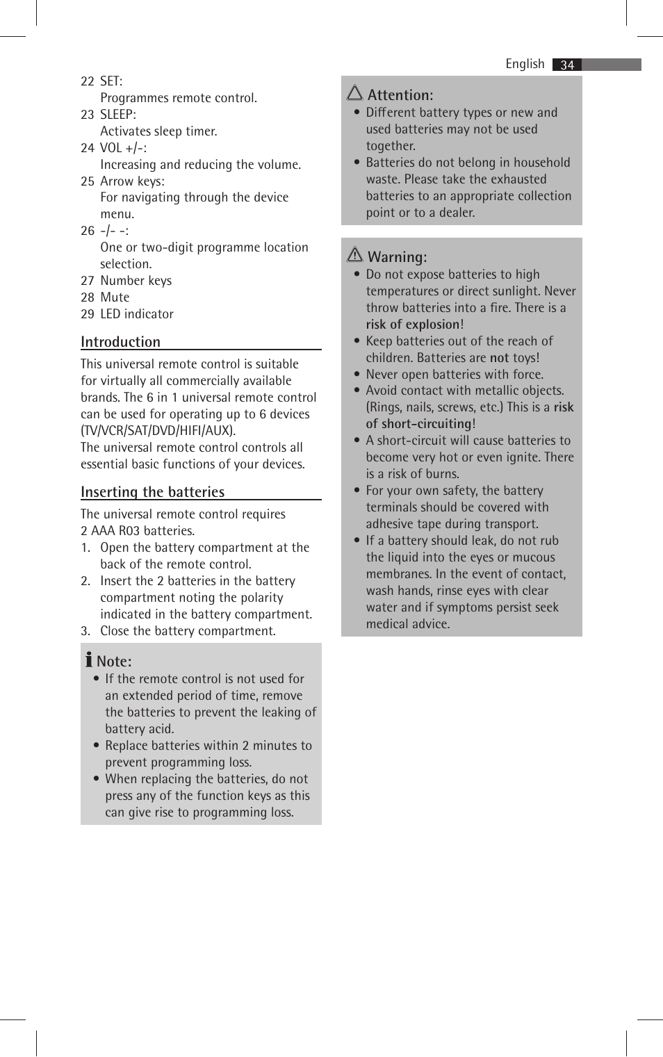 AEG RC 4001 User Manual | Page 32 / 50