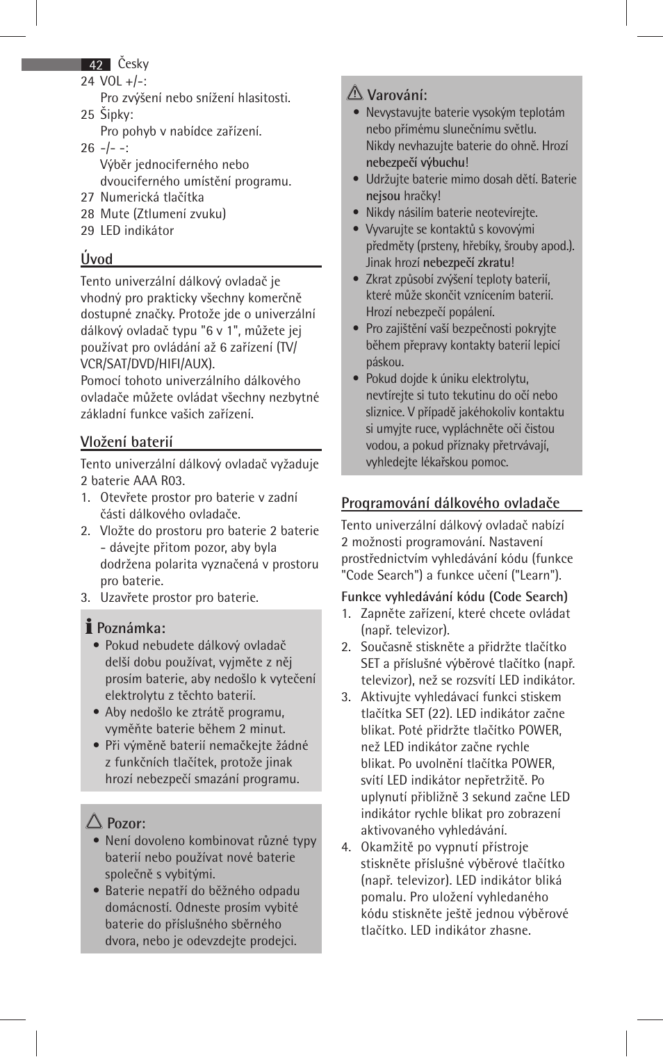 AEG RC 4001 User Manual | Page 40 / 50