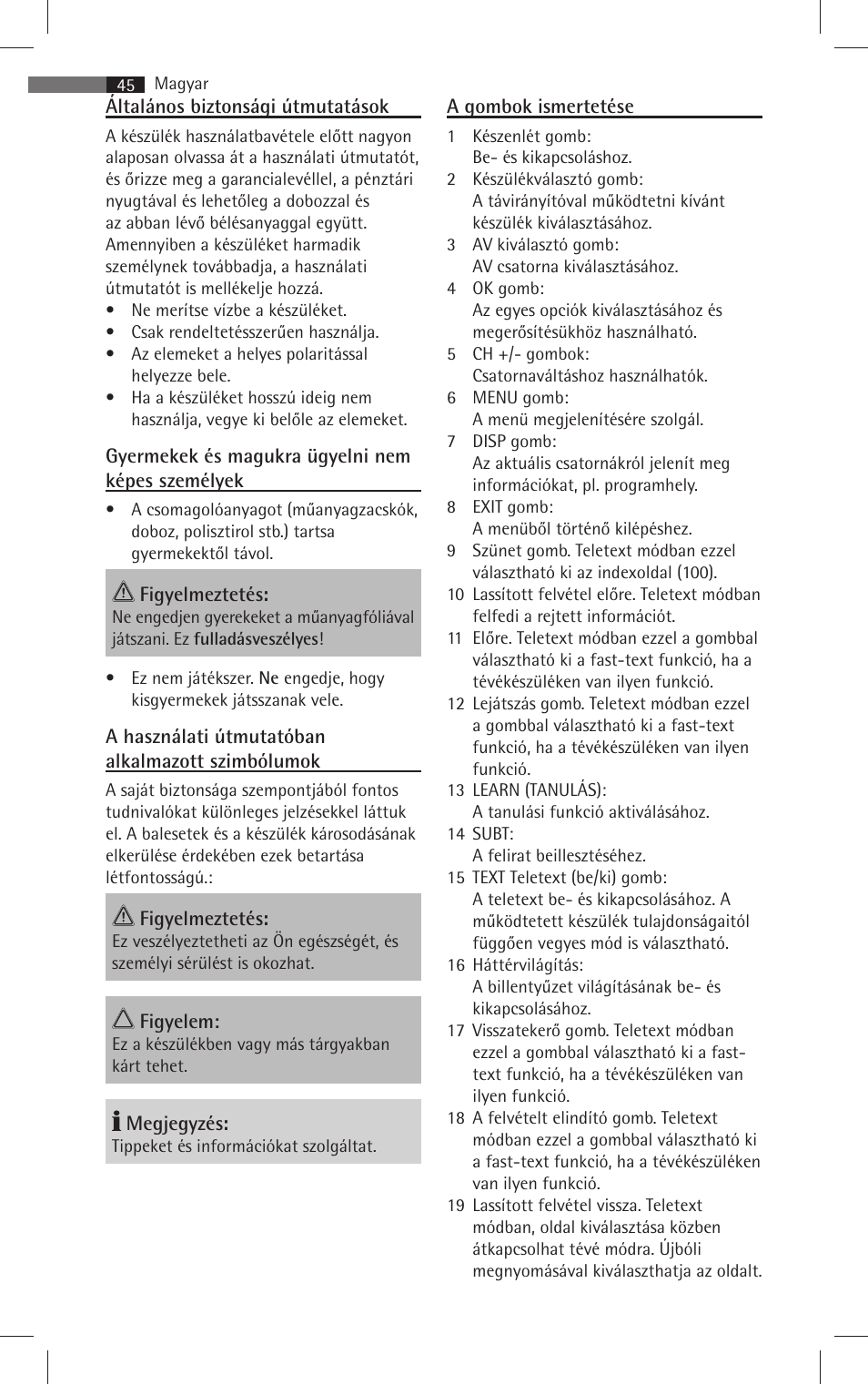 AEG RC 4001 User Manual | Page 43 / 50