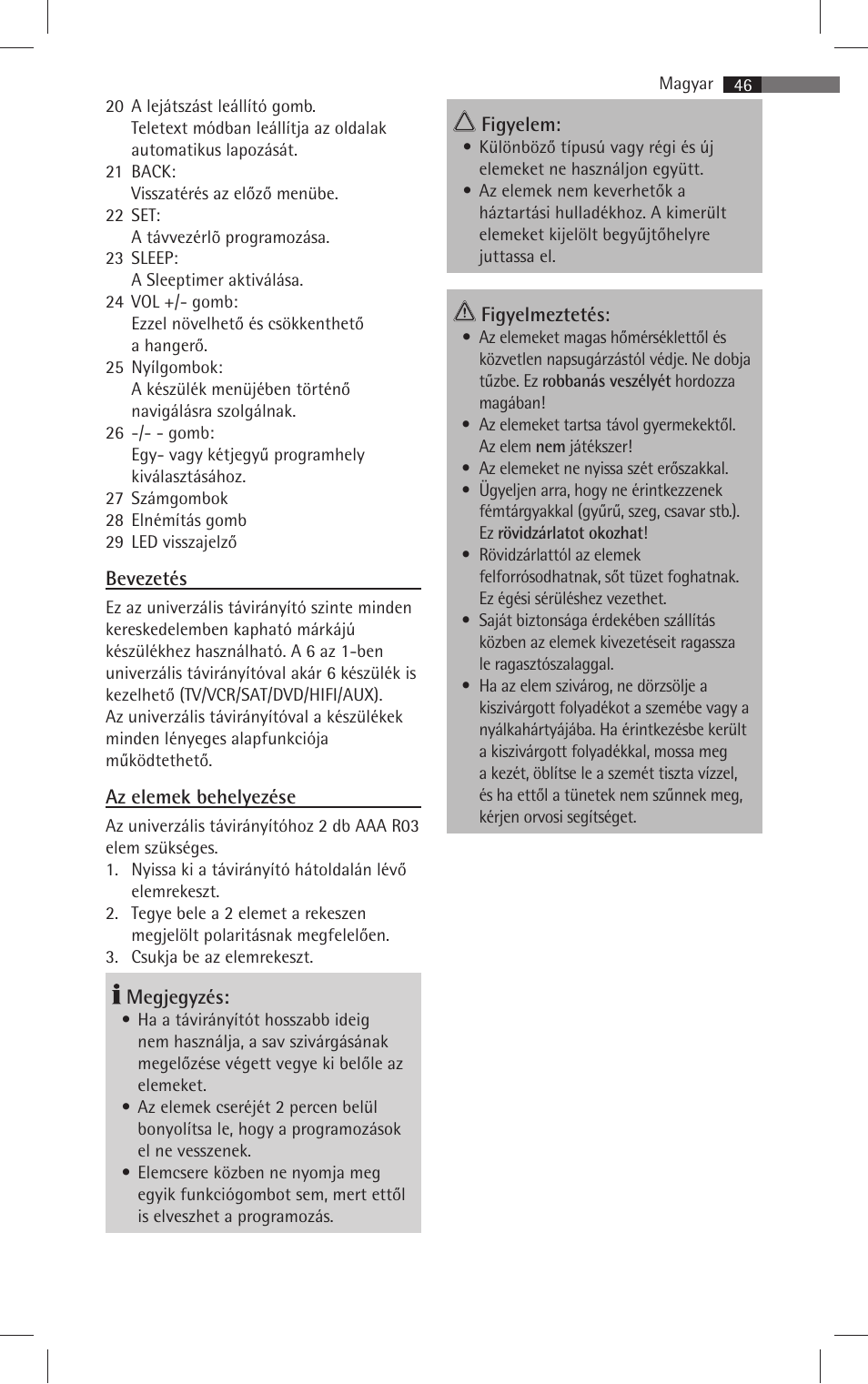 AEG RC 4001 User Manual | Page 44 / 50