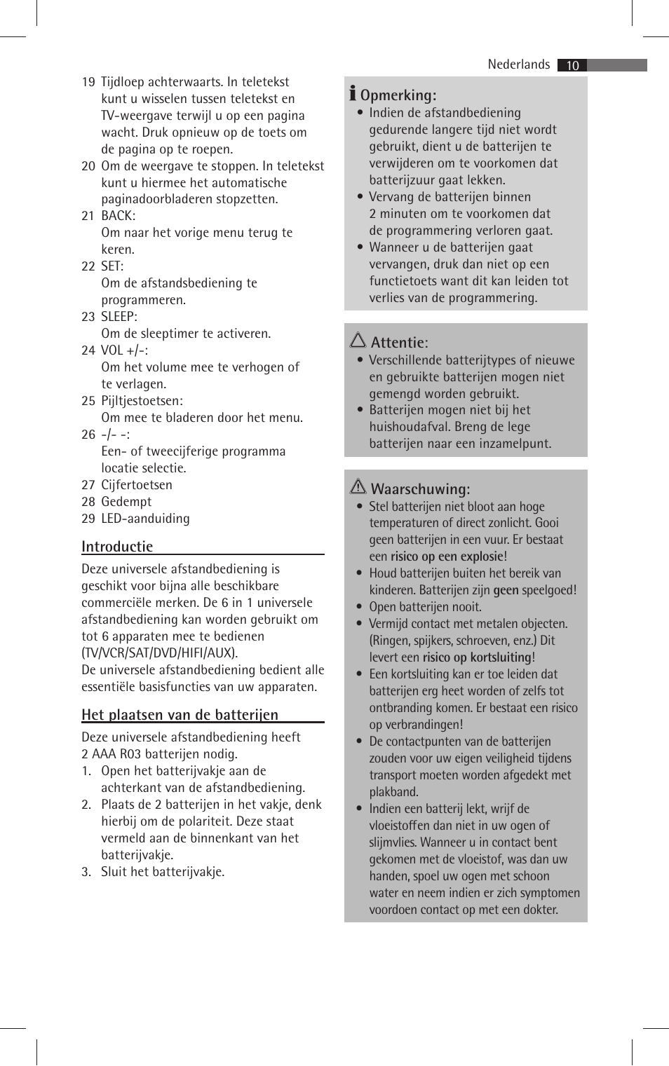 AEG RC 4001 User Manual | Page 8 / 50