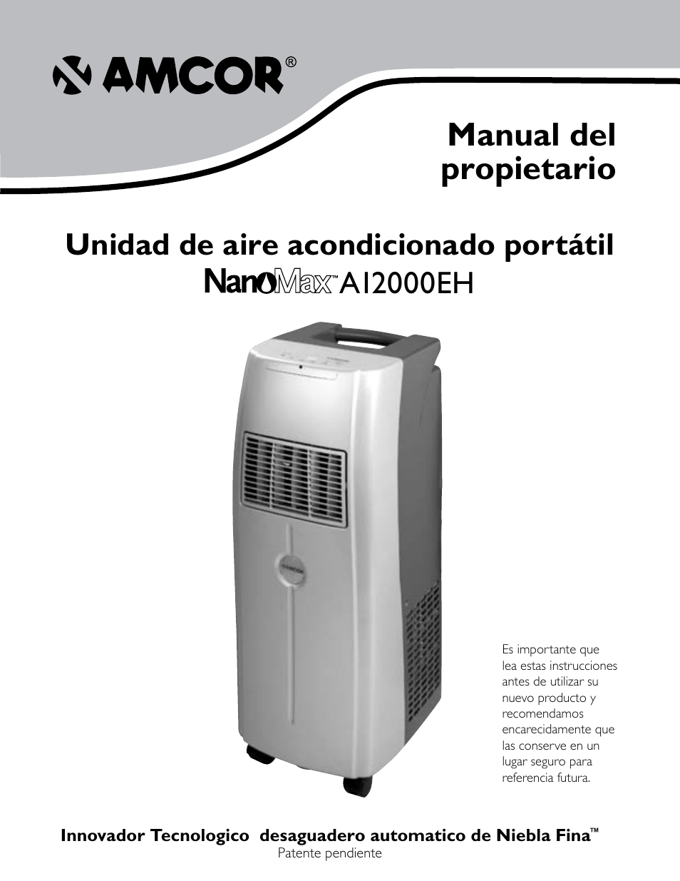 Manual del propietario | Amcor A12000EH User Manual | Page 17 / 32