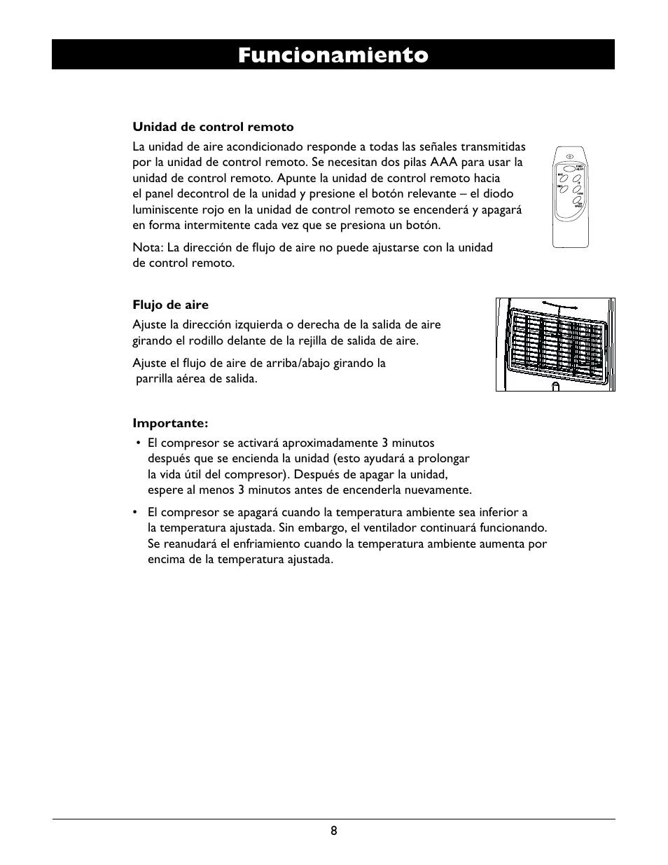 Funcionamiento | Amcor A12000EH User Manual | Page 26 / 32