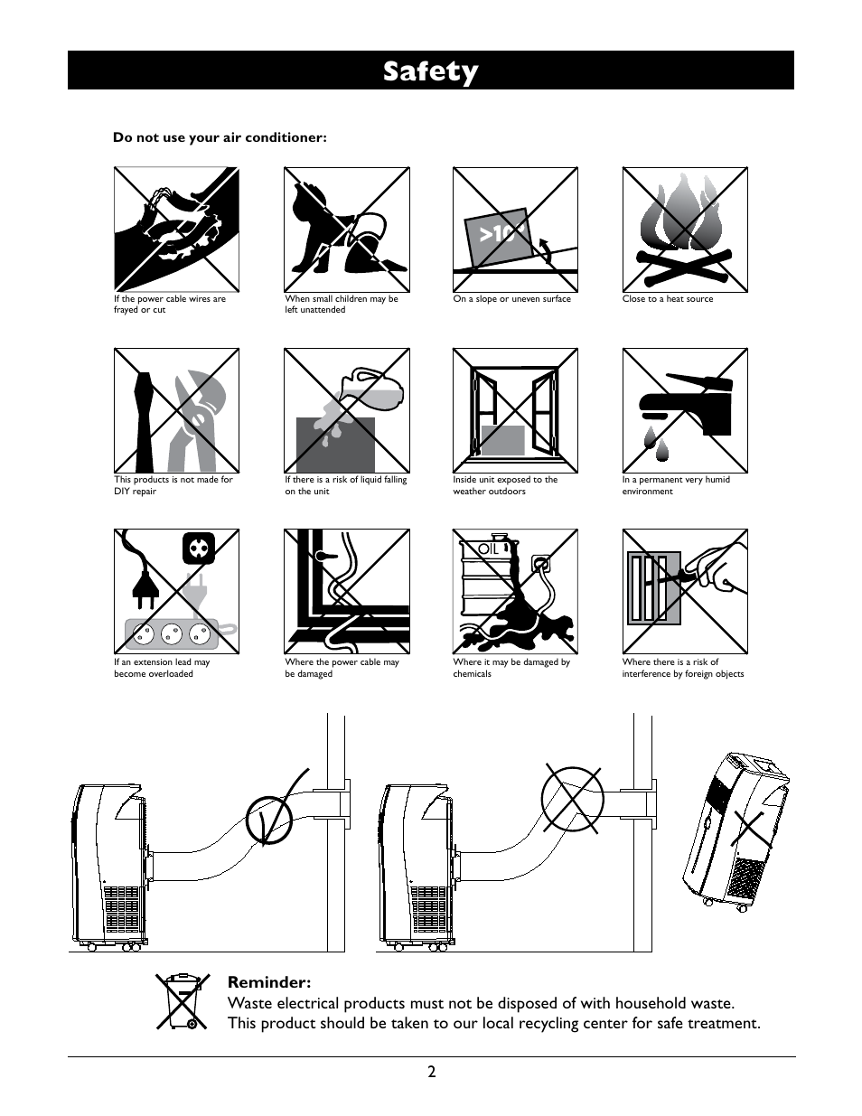 Safety | Amcor A12000EH User Manual | Page 4 / 32