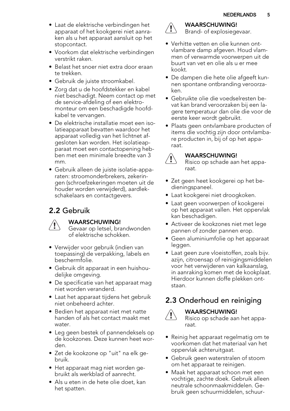 2 gebruik, 3 onderhoud en reiniging | AEG HC652600EB User Manual | Page 5 / 44