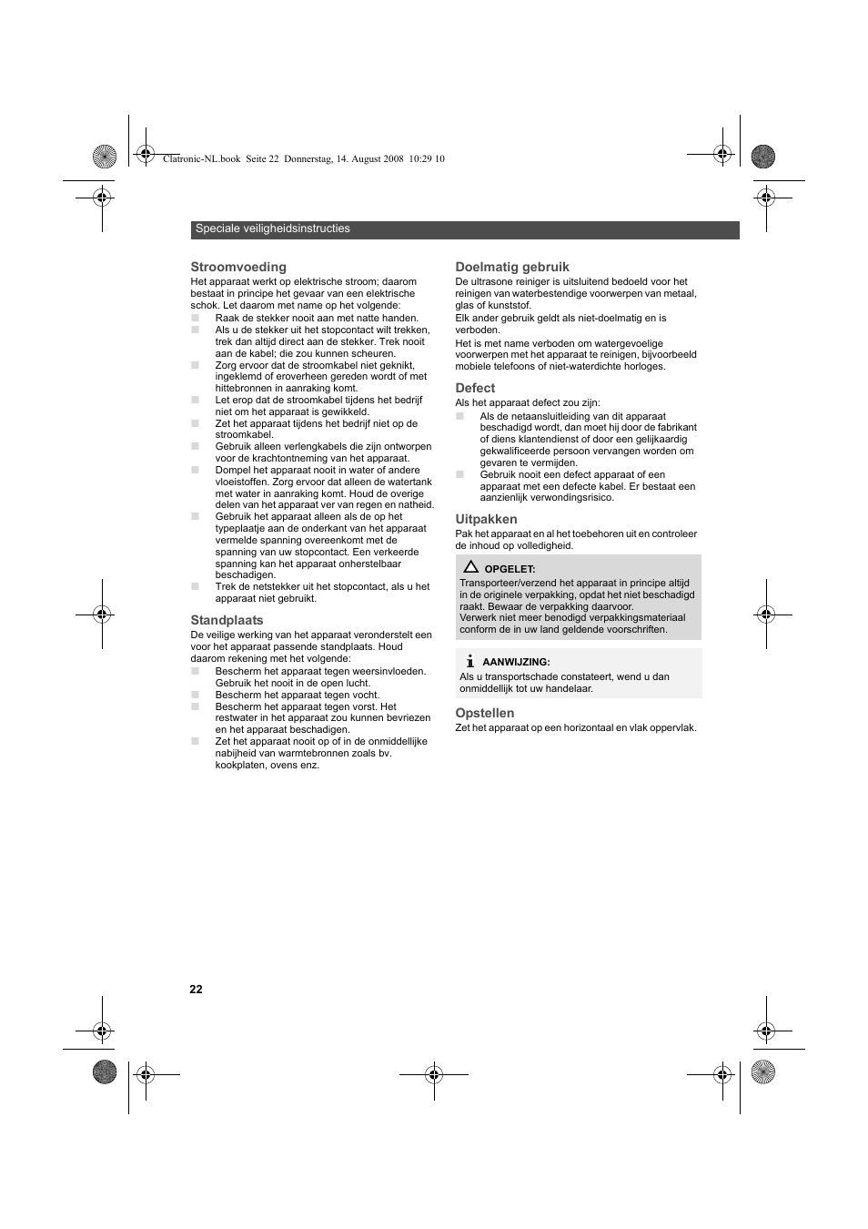 AEG USR 5516 User Manual | Page 22 / 66