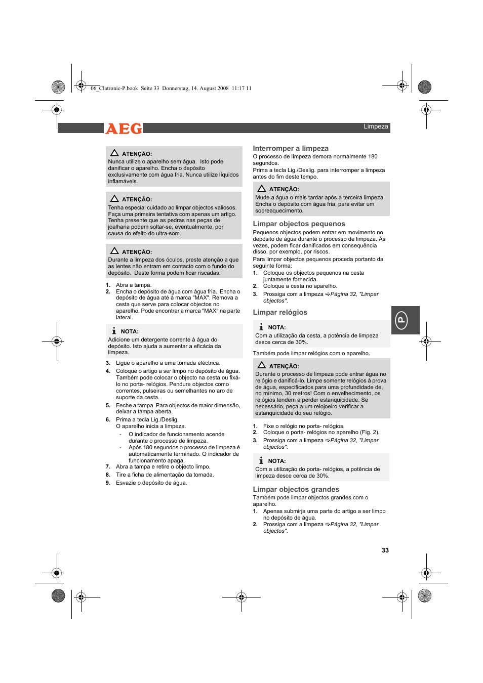 AEG USR 5516 User Manual | Page 33 / 66