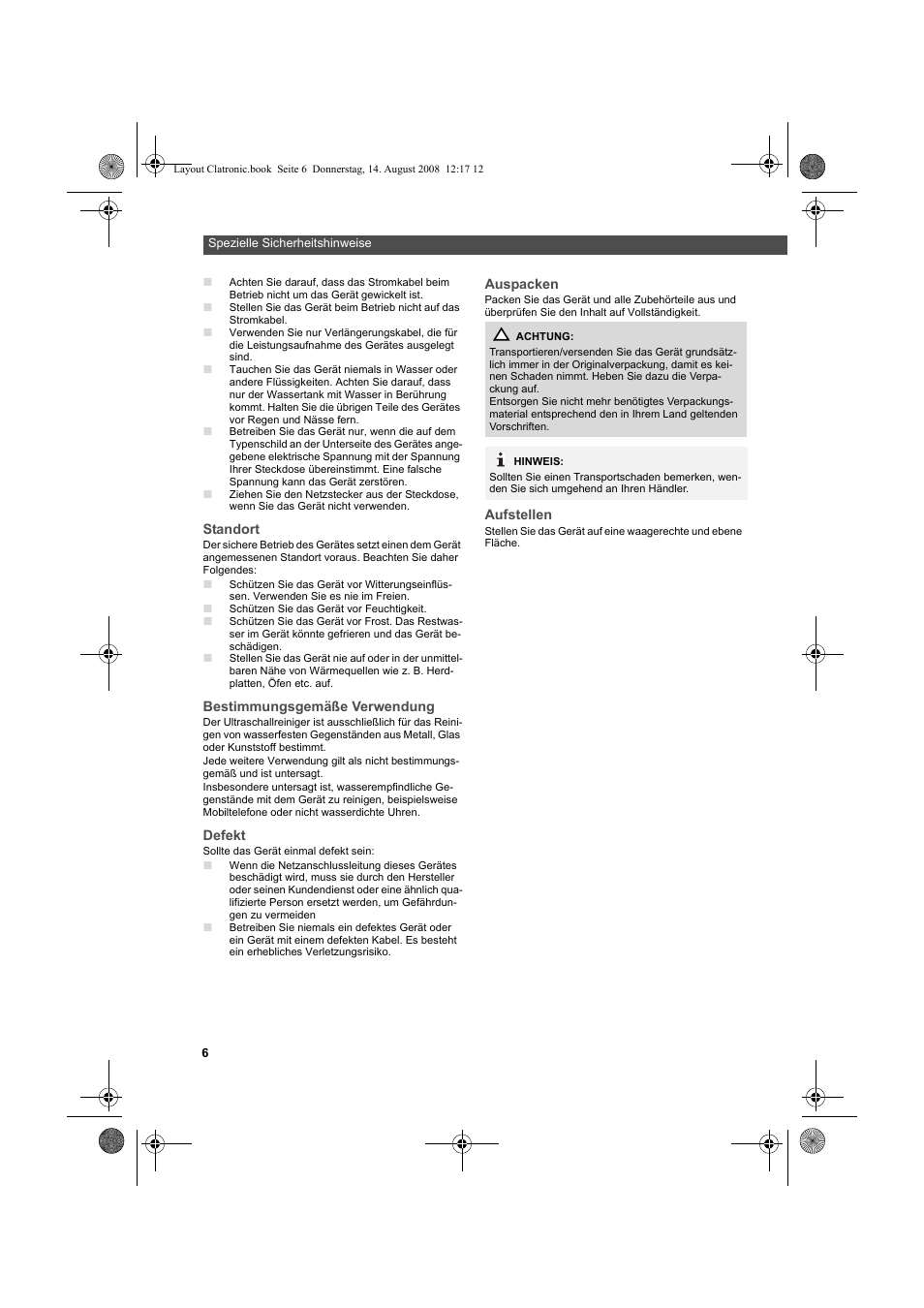 AEG USR 5516 User Manual | Page 6 / 66