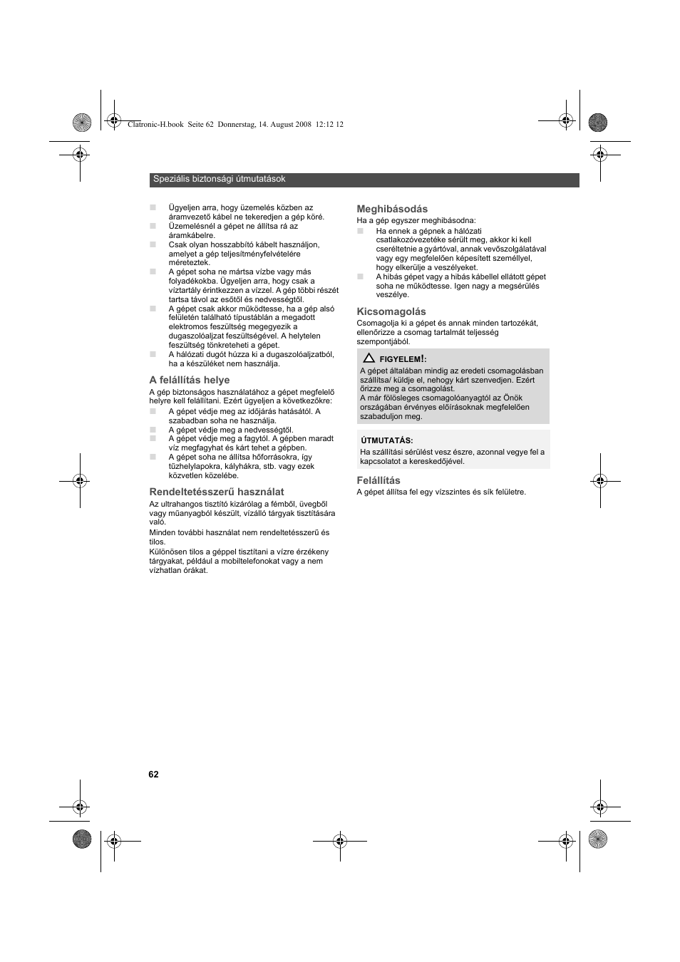 AEG USR 5516 User Manual | Page 62 / 66