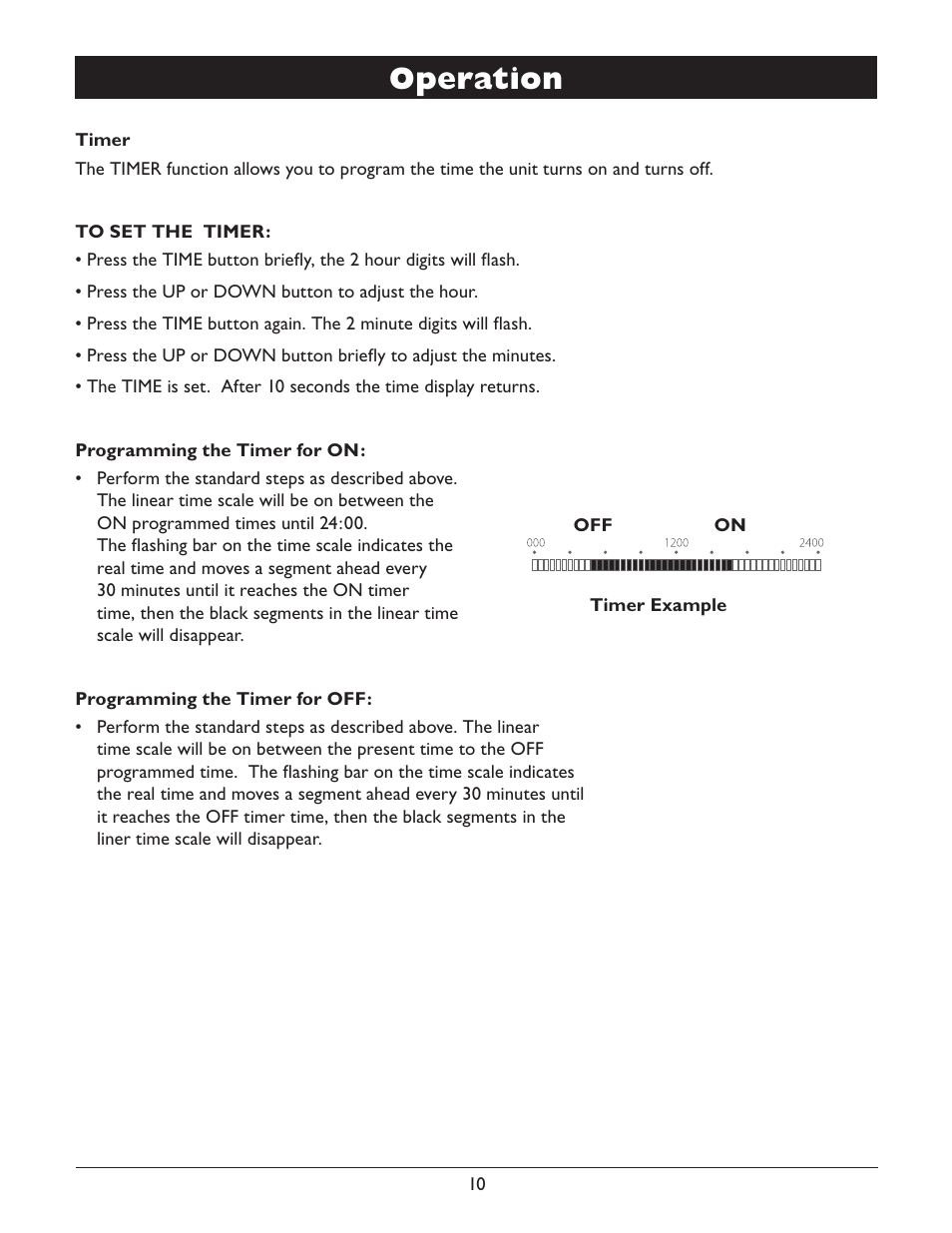 Operation | Amcor CPLMB-12000E User Manual | Page 12 / 20