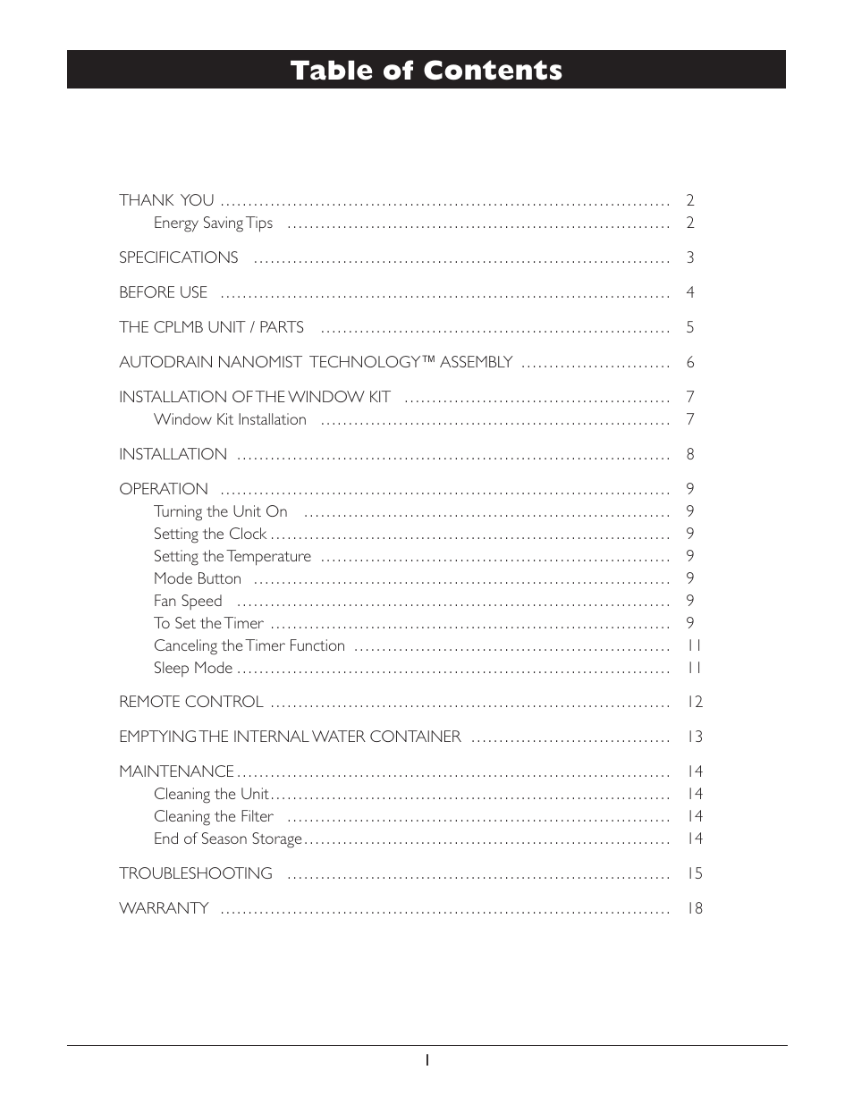 Amcor CPLMB-12000E User Manual | Page 3 / 20