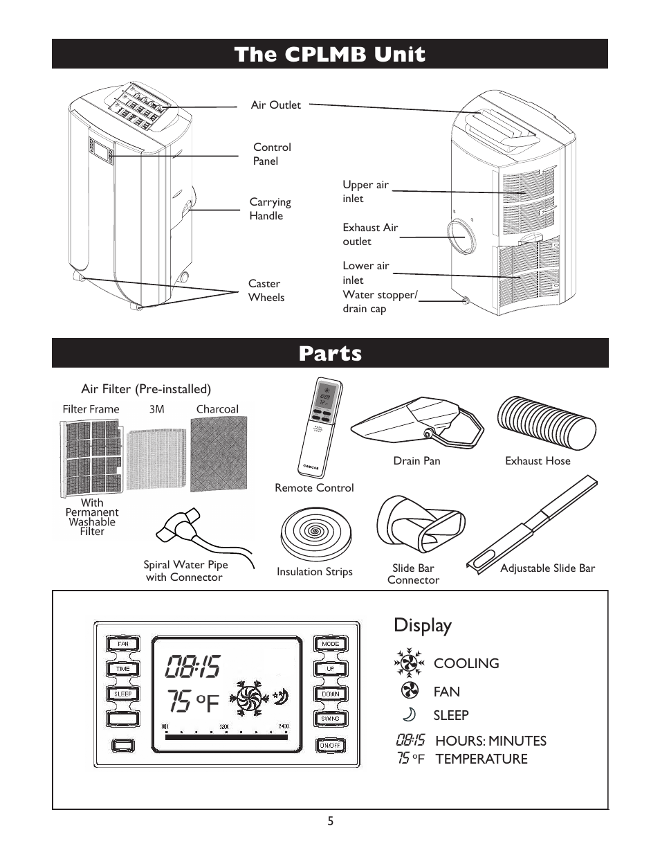The cplmb unit parts | Amcor CPLMB-12000E User Manual | Page 7 / 20