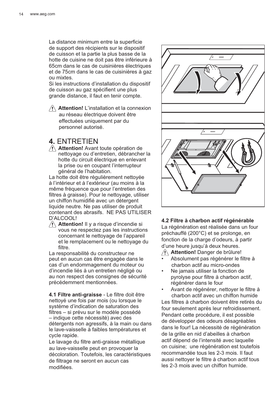 Entretien | AEG X81284WG0 User Manual | Page 14 / 160