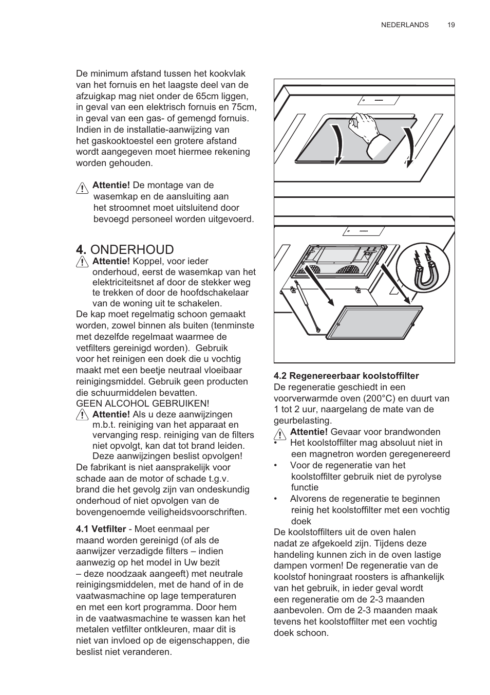 Onderhoud | AEG X81284WG0 User Manual | Page 19 / 160