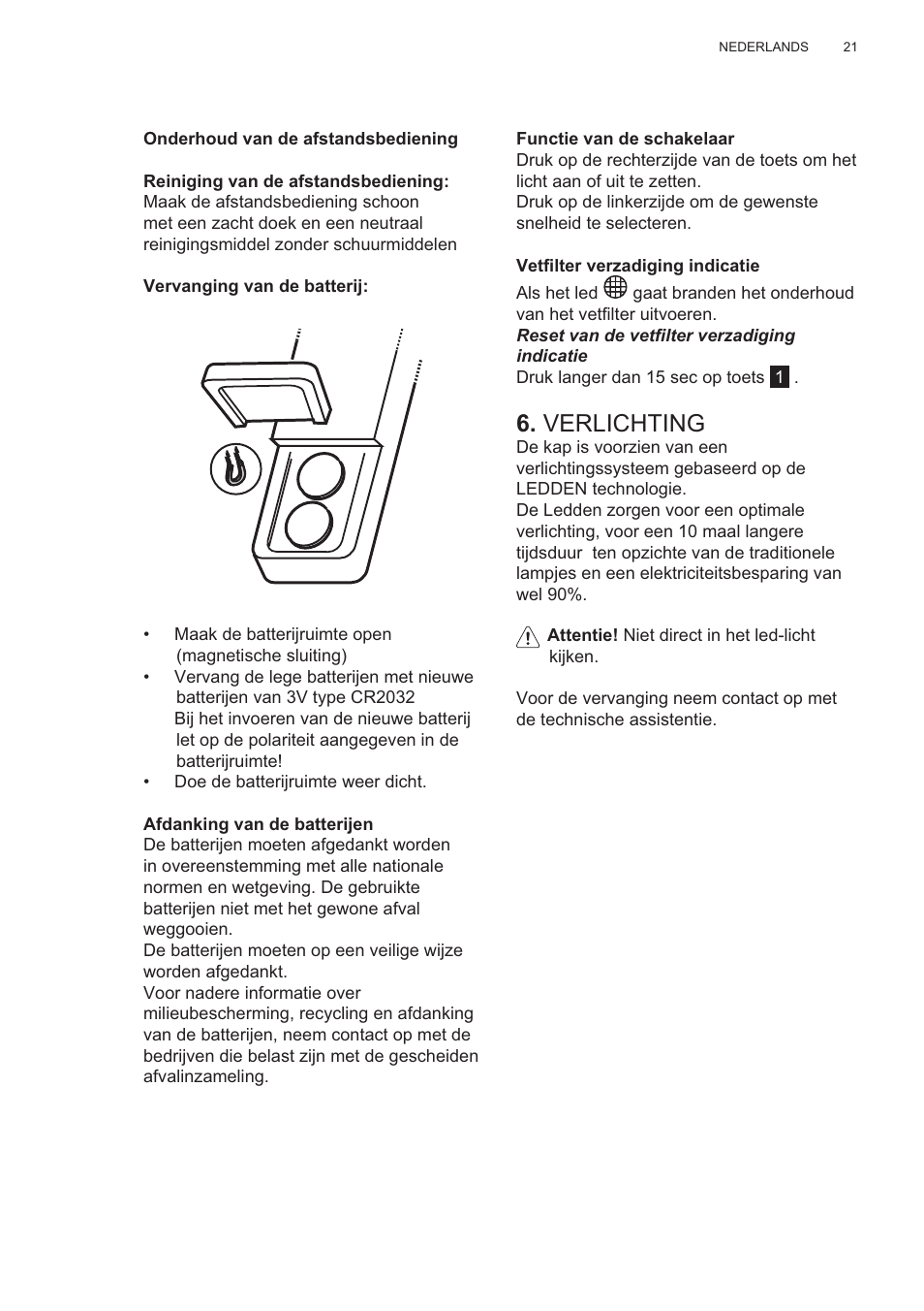 Verlichting | AEG X81284WG0 User Manual | Page 21 / 160