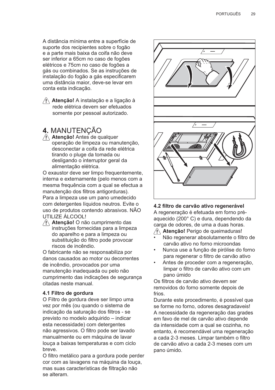 Manutenção | AEG X81284WG0 User Manual | Page 29 / 160