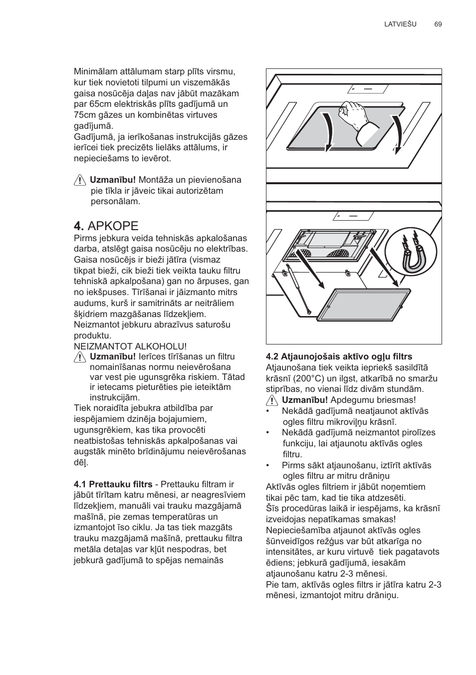 Apkope | AEG X81284WG0 User Manual | Page 69 / 160