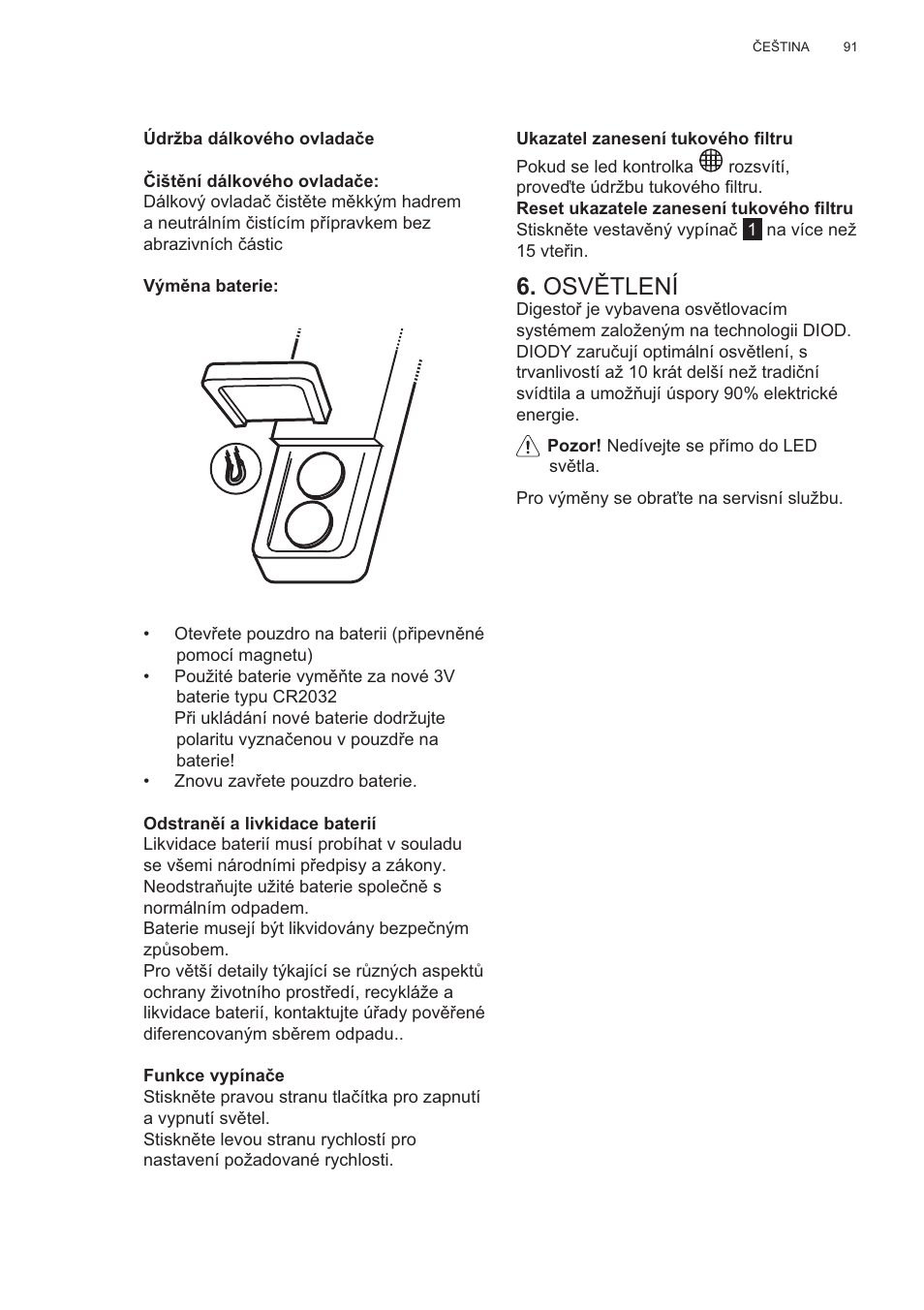 Osv ċtlení | AEG X81284WG0 User Manual | Page 91 / 160