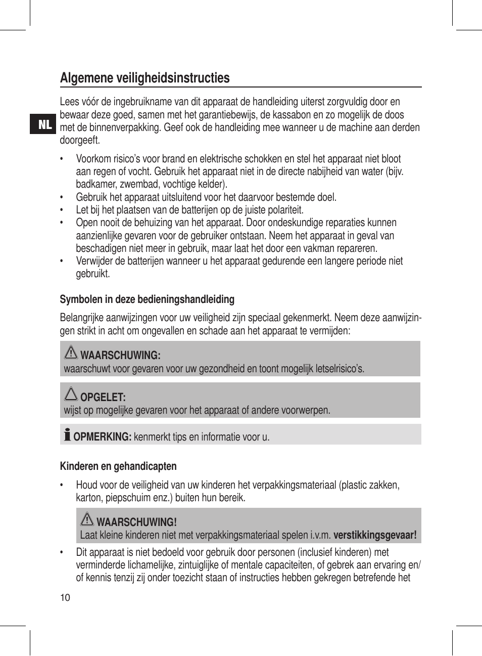 Algemene veiligheidsinstructies | AEG DRR 4107 User Manual | Page 10 / 58