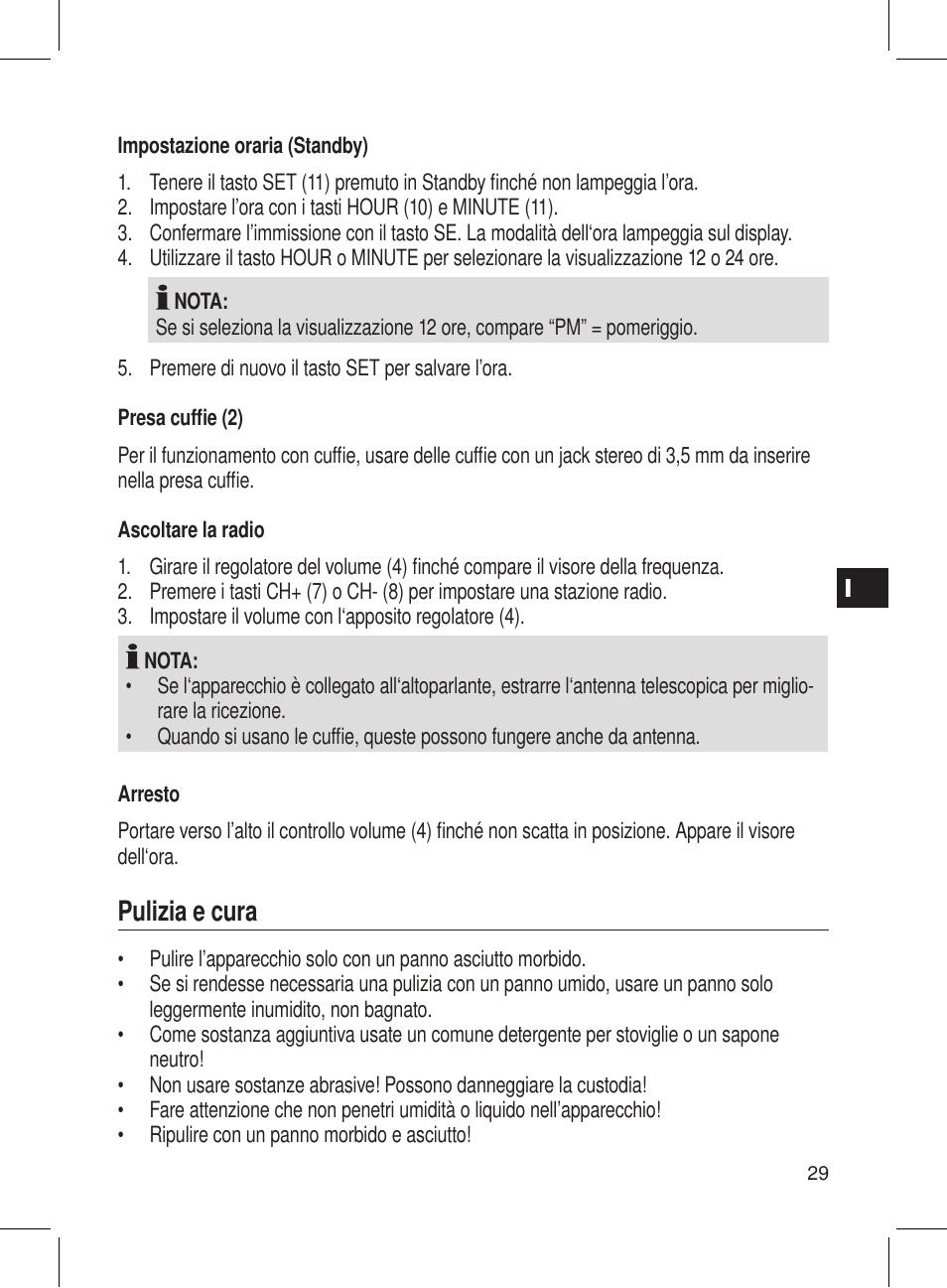 Pulizia e cura | AEG DRR 4107 User Manual | Page 29 / 58