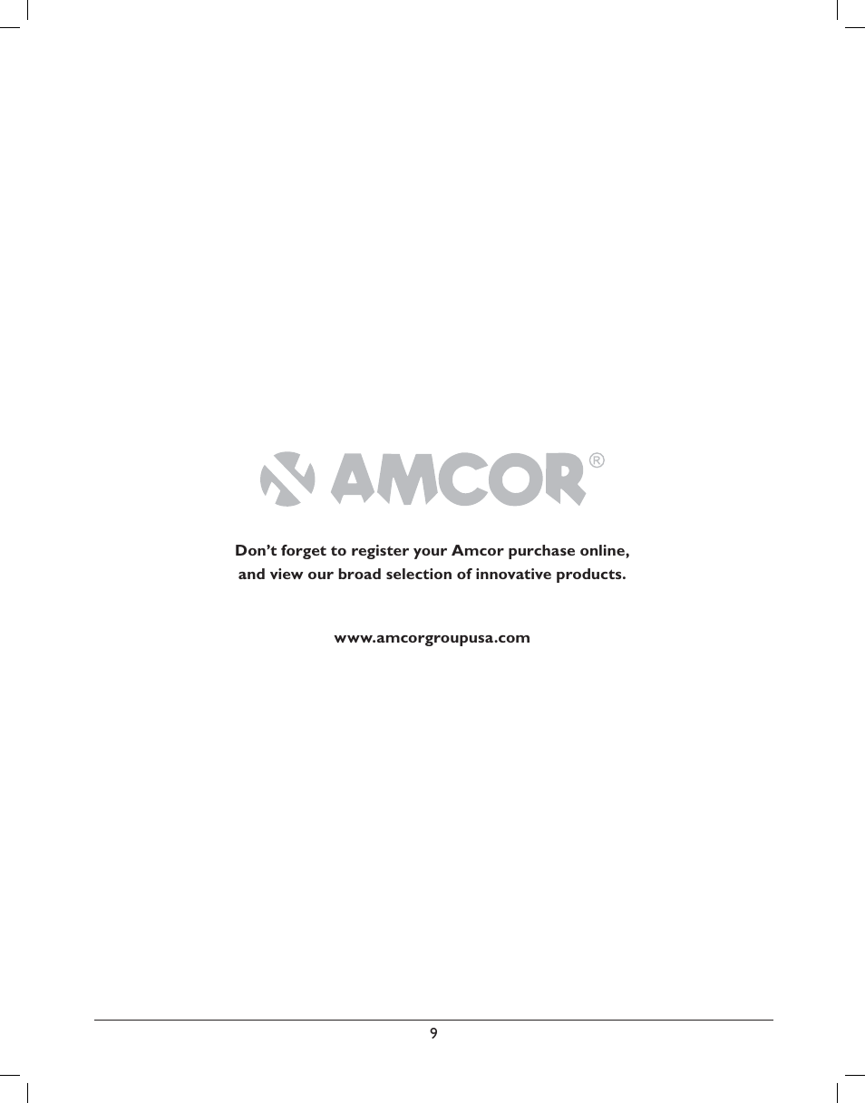 Amcor AMH8 User Manual | Page 11 / 36