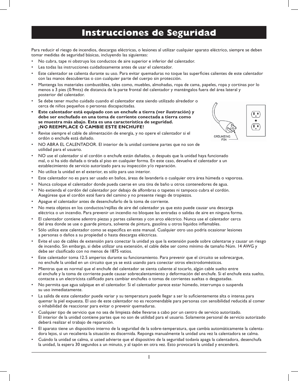 Instrucciones de seguridad | Amcor AMH8 User Manual | Page 15 / 36