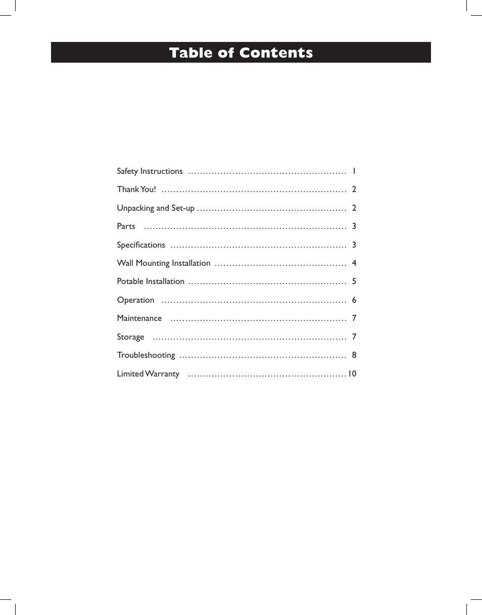 Amcor AMH8 User Manual | Page 2 / 36