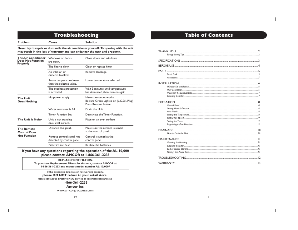 Amcor 000E AL-10 User Manual | Page 2 / 8