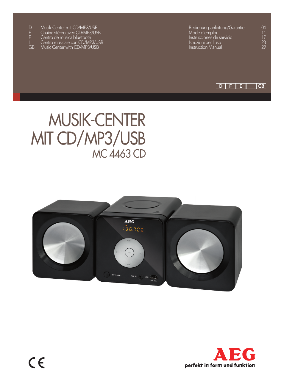 AEG MC 4463 CD User Manual | 38 pages