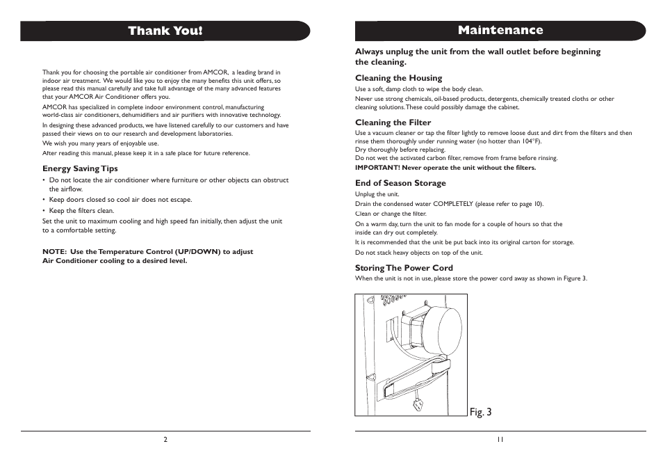 Maintenance, Fig. 3 | Amcor 000EH User Manual | Page 7 / 7