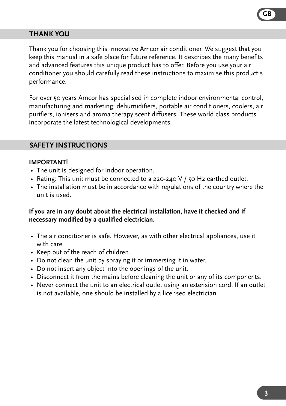 Amcor 12KE-410 User Manual | Page 3 / 23