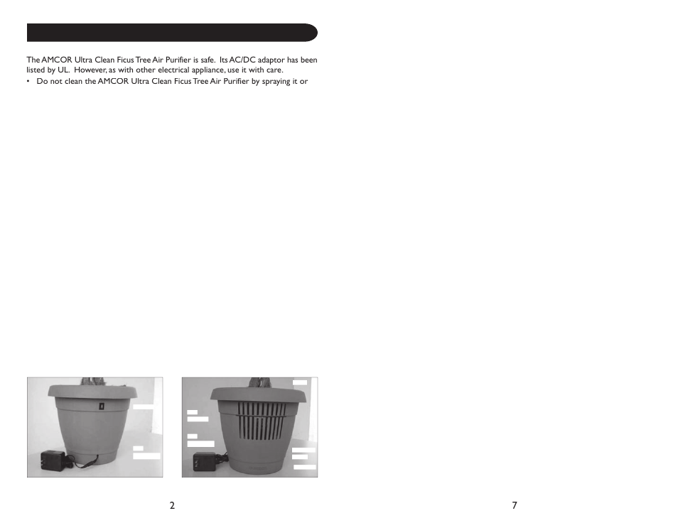 I00ersing it in wster | Amcor AM-70 User Manual | Page 2 / 4