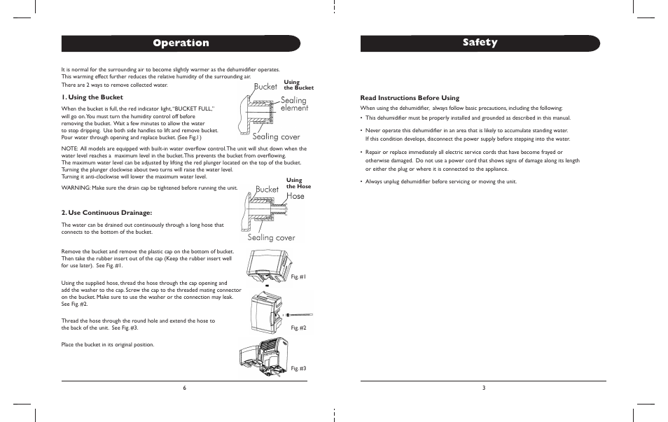 Safety, Operation | Amcor AHD-65E User Manual | Page 6 / 6