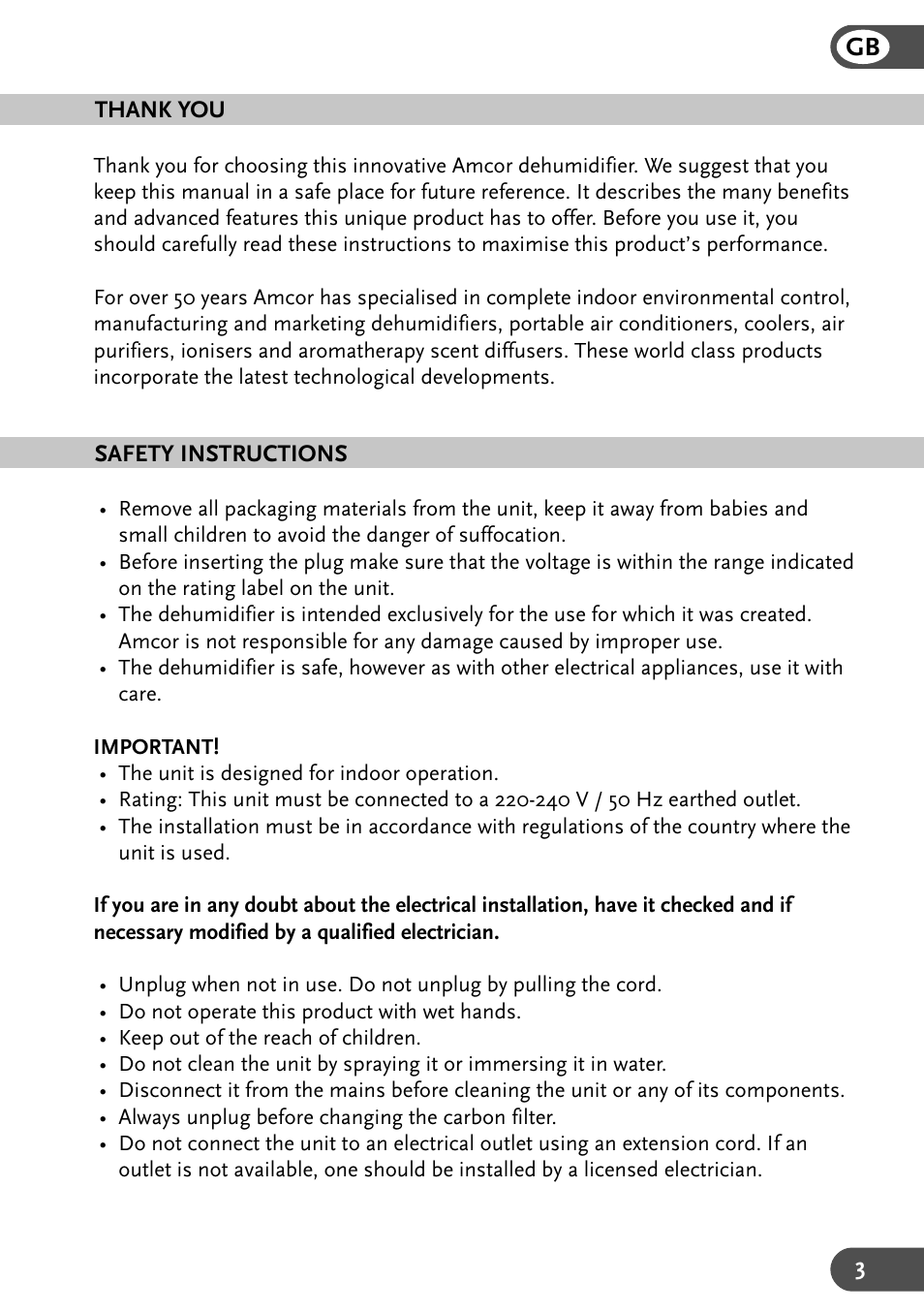 Amcor System QT 120 User Manual | Page 3 / 11