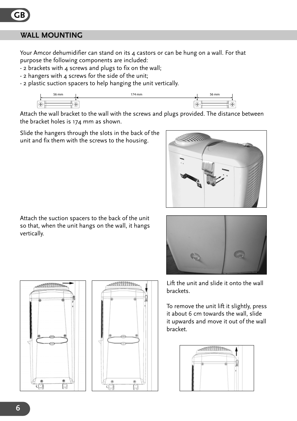 Wall mounting | Amcor SD12 User Manual | Page 6 / 12