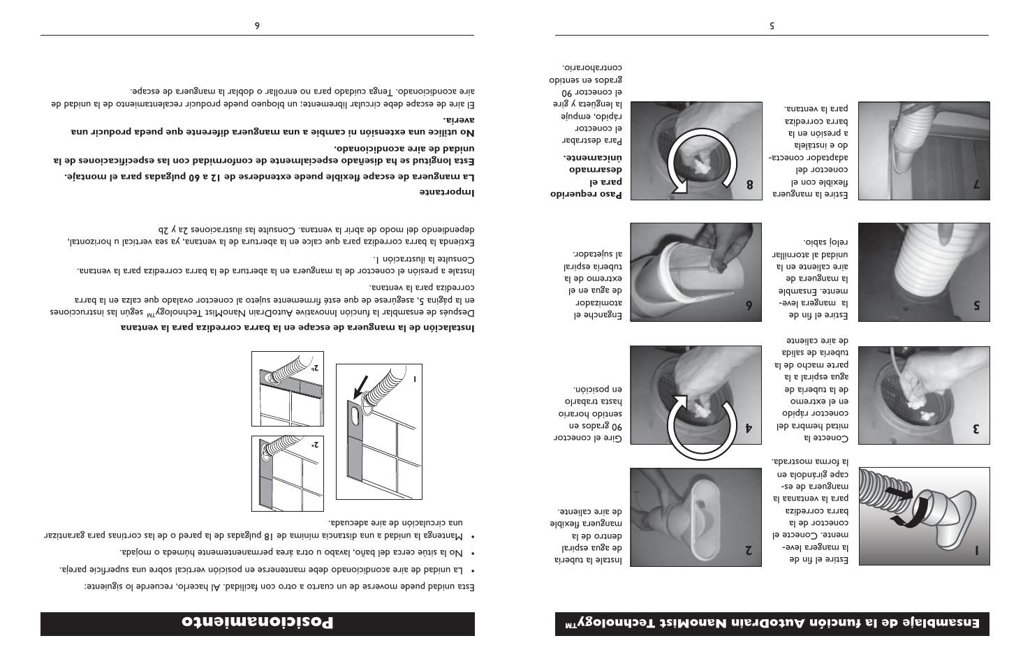 Posici onamiento | Amcor NanoMax Portable Air Conditioner User Manual | Page 13 / 16