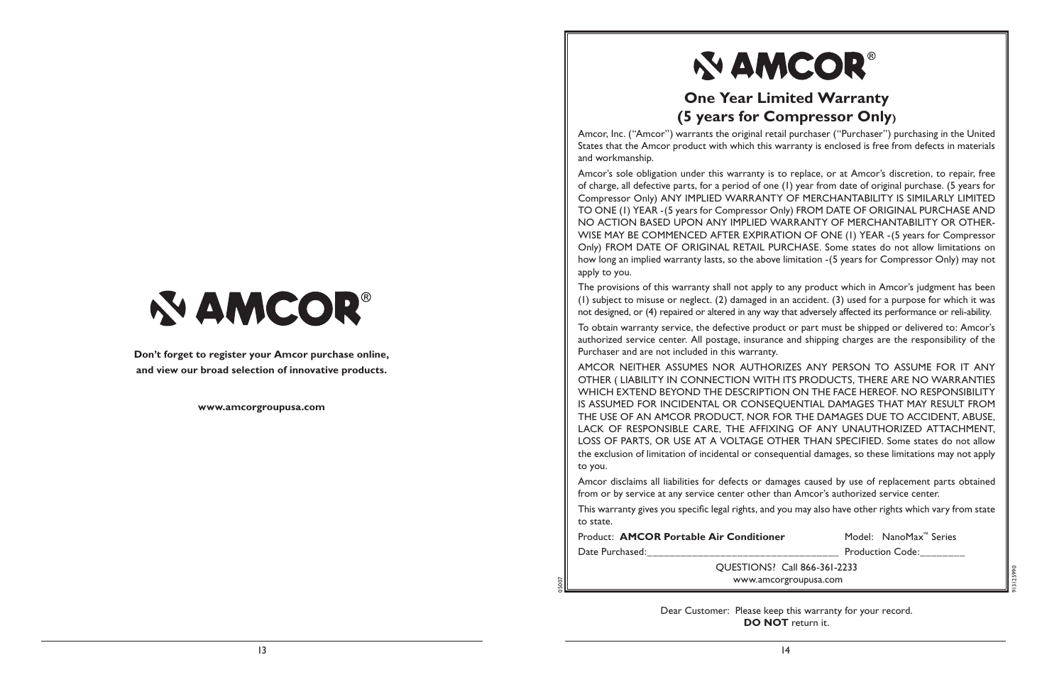 Amcor NanoMax Portable Air Conditioner User Manual | Page 8 / 16