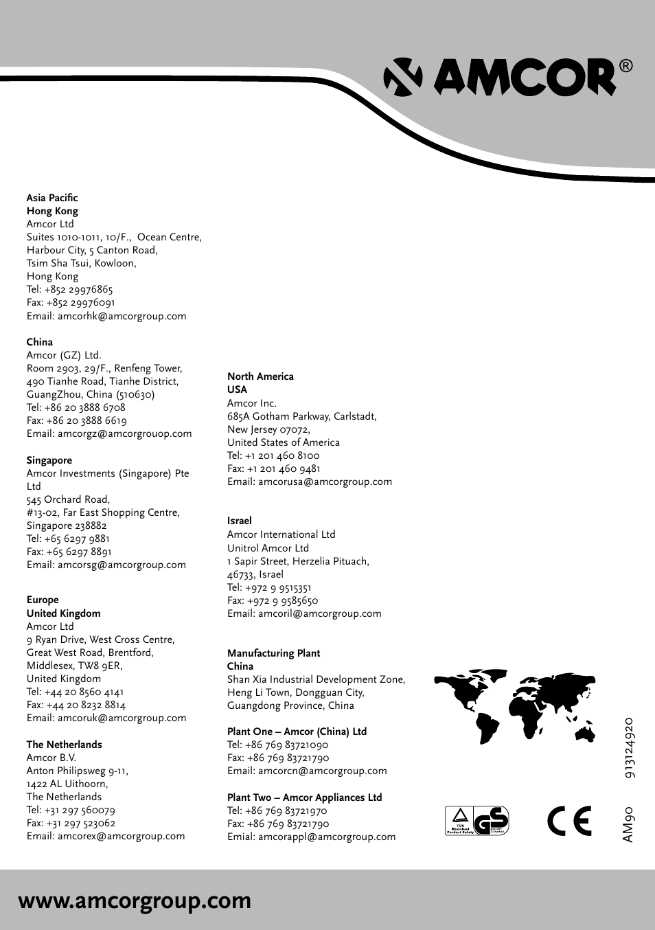 Amcor AM90 User Manual | Page 28 / 28