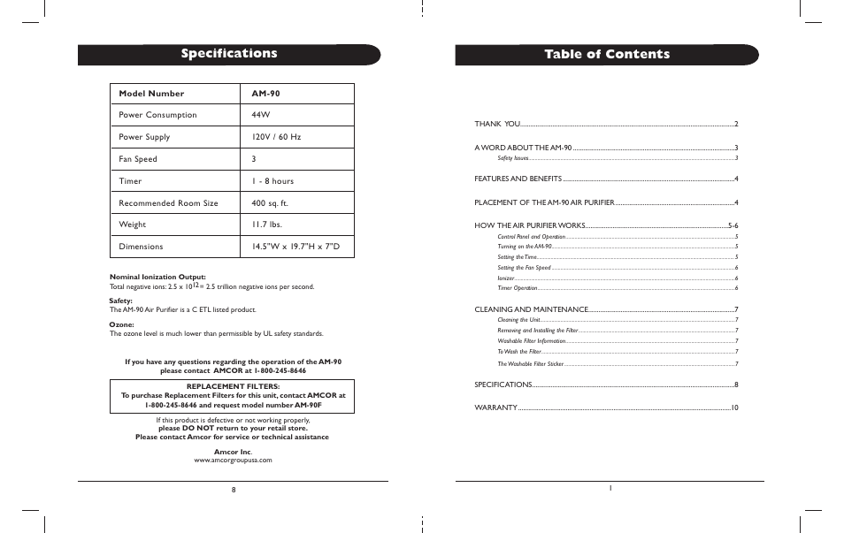 Amcor AM-90 IB User Manual | Page 3 / 6