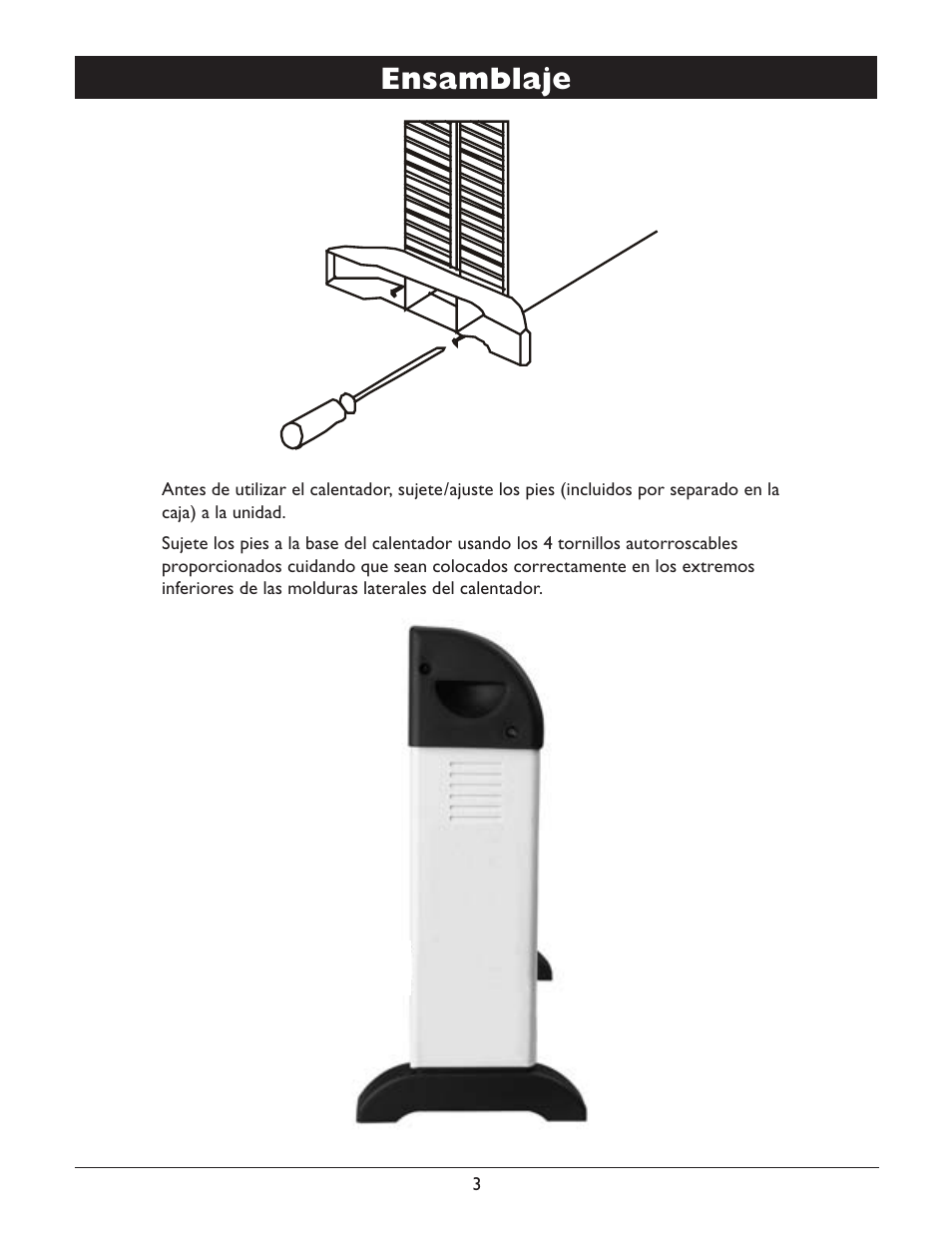 Ensamblaje | Amcor AMH9 User Manual | Page 13 / 24