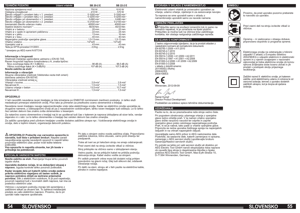 Slovensko | AEG SB 22-2E User Manual | Page 28 / 39