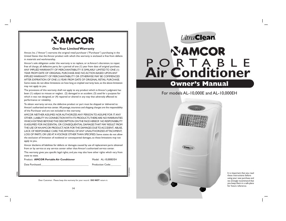 Amcor AL-10 User Manual | 8 pages