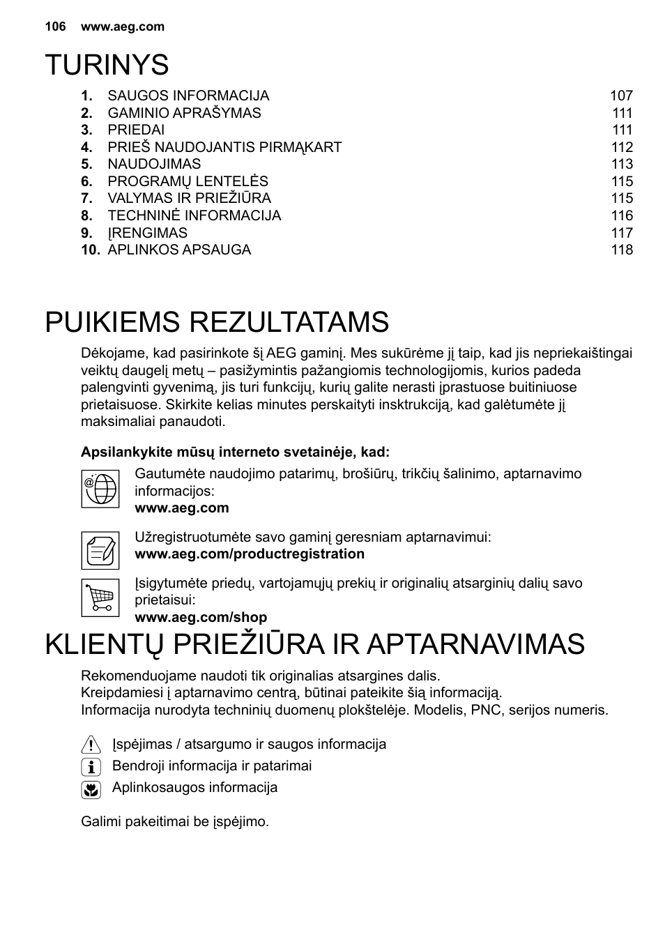 AEG MC2664E-M User Manual | Page 106 / 200