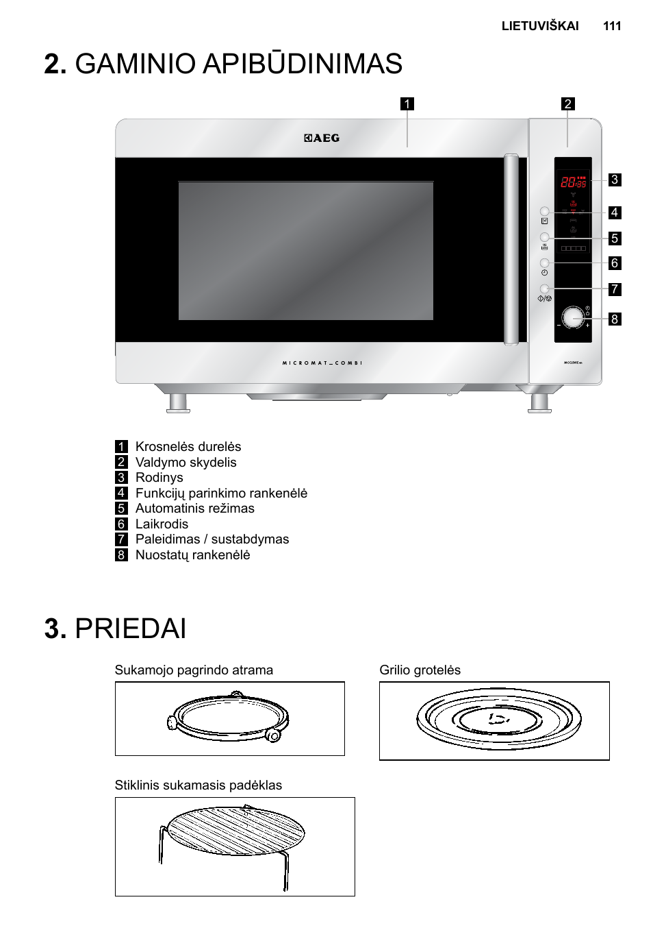 Priedai 2. gaminio apibūdinimas, Accessories | AEG MC2664E-M User Manual | Page 111 / 200